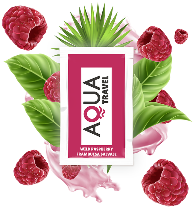 AQUA TRAVEL - WILD RASPBERRY FLAVOUR WATERBASED LUBRICANT 6 ML