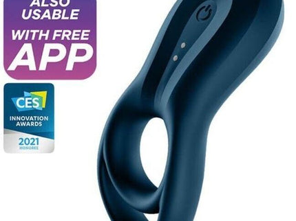 SATISFYER - EPIC DUO RING VIBRATOR APP BLUE