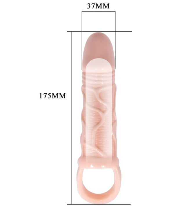 BAILE - PENIS EXTENDER SHEATH WITH STRAP FOR TESTICLES 13.5 CM