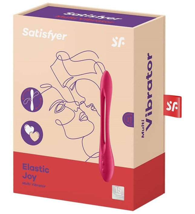 SATISFYER - ELASTIC JOY MULTI VIBRATOR RED