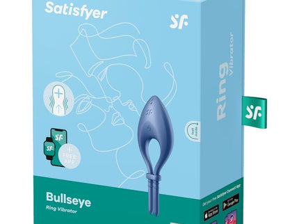 SATISFYER - BULLSEYE RING VIBRATOR APP BLUE