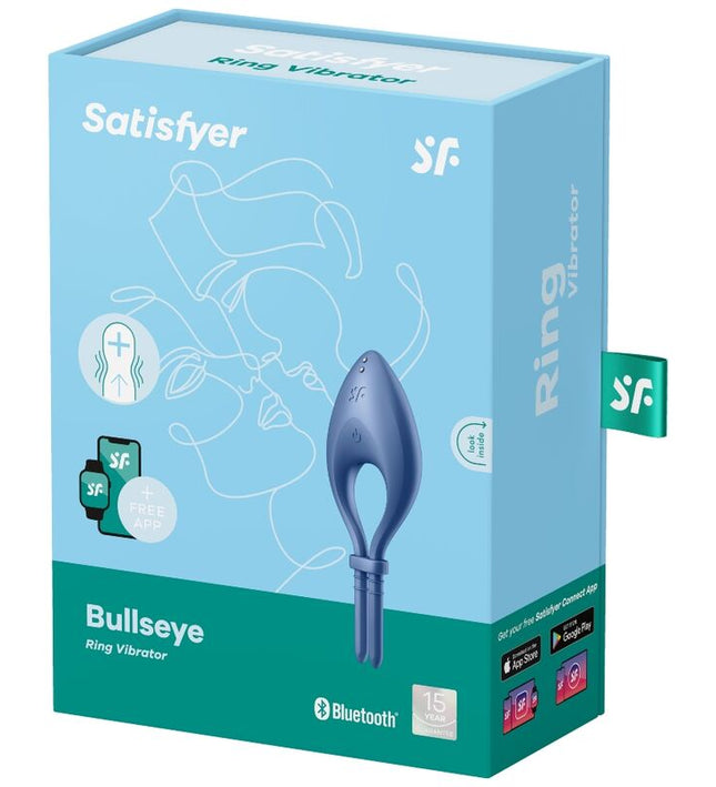 SATISFYER - BULLSEYE RING VIBRATOR APP BLUE