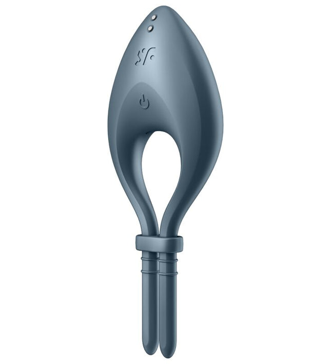 SATISFYER - BULLSEYE RING VIBRATOR APP GREY