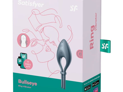 SATISFYER - BULLSEYE RING VIBRATOR APP GREY