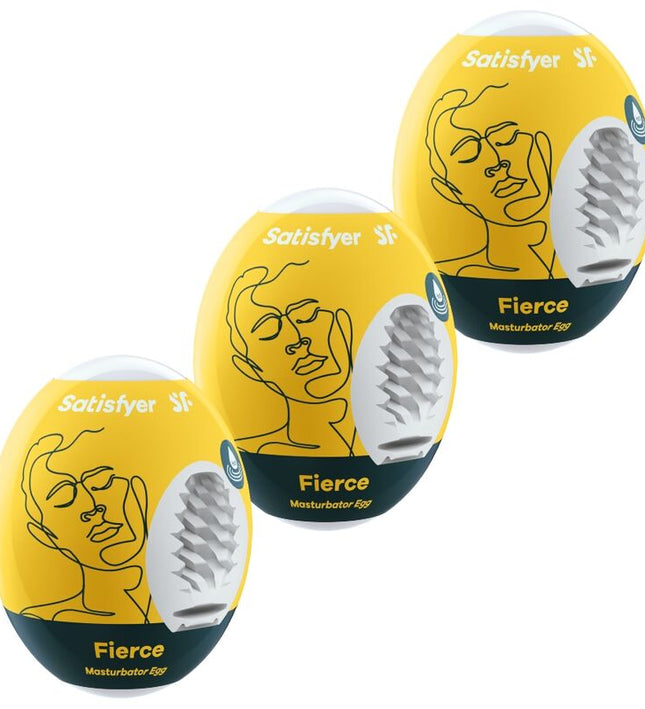 SATISFYER - 3 MASTURBATOR EGGS FIERCE