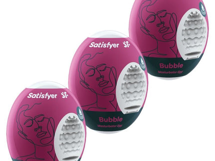 SATISFYER - 3 MASTURBATOR EGGS BUBBLE