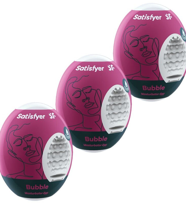 SATISFYER - 3 MASTURBATOR EGGS BUBBLE
