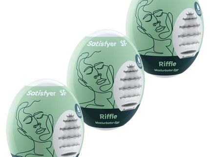 SATISFYER - 3 MASTURBATOR EGGS RIFFLE