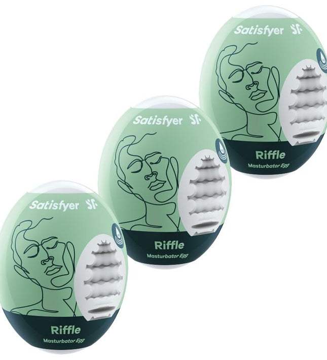 SATISFYER - 3 MASTURBATOR EGGS RIFFLE