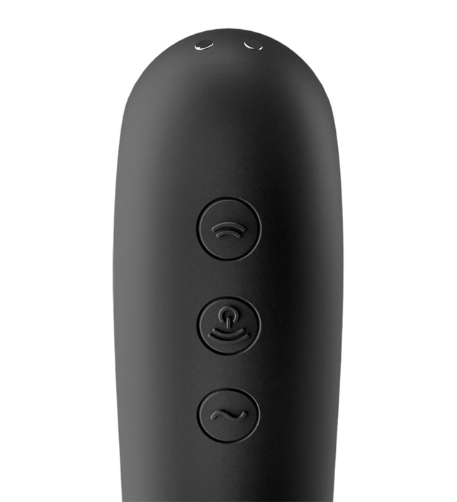 SATISFYER - DUAL KISS AIR PULSE VIBRATOR BLACK