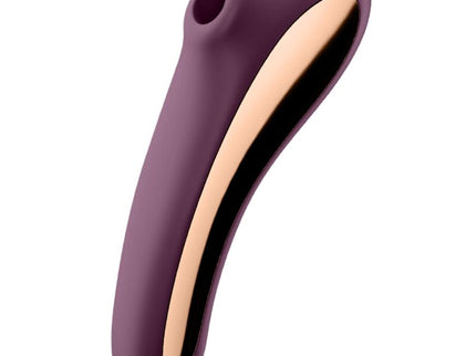SATISFYER - DUAL KISS AIR PULSE VIBRATOR WINE RED