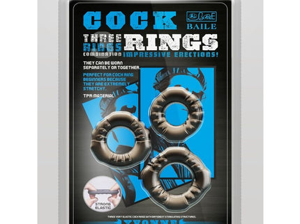 BAILE - COCK RINGS YVONNE SET 3 PENIS RINGS