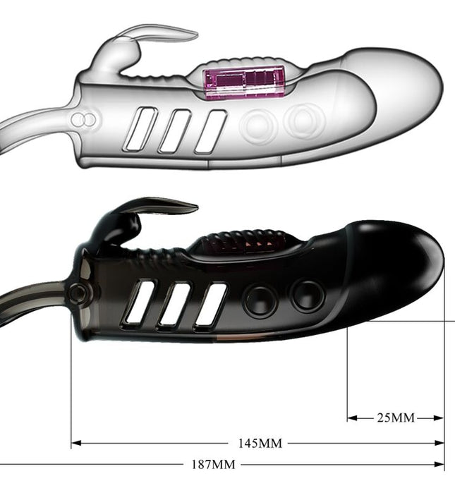 PRETTY LOVE - SLOANE RABBIT PENIS SHEATH BLACK