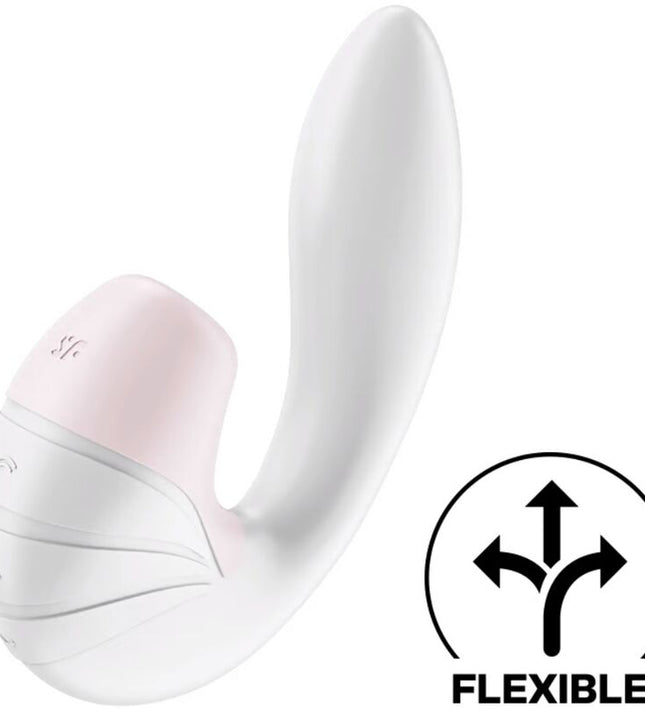 SATISFYER - SUPERNOVA AIR PULSE STIMULATOR & VIBRATION WHITE