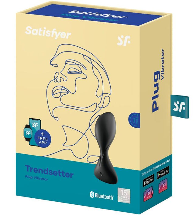 SATISFYER - TRENDSETTER VIBRATING PLUG APP BLACK