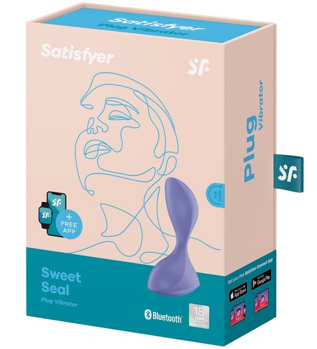SATISFYER - SWEET SEAL VIBRATING PLUG APP VIOLET