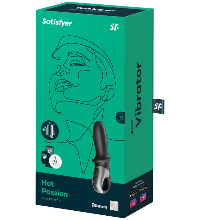 SATISFYER - HOT PASSION ANAL VIBRATOR APP BLACK