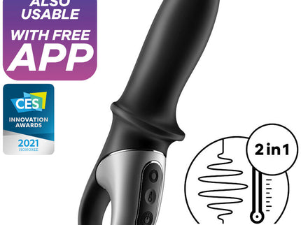 SATISFYER - HOT PASSION ANAL VIBRATOR APP BLACK