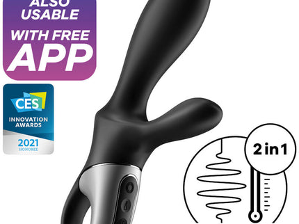 SATISFYER - HEAT CLIMAX+ ANAL VIBRATOR APP BLACK