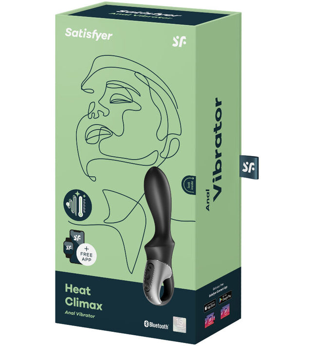 SATISFYER - HEAT CLIMAX ANAL VIBRATOR APP BLACK