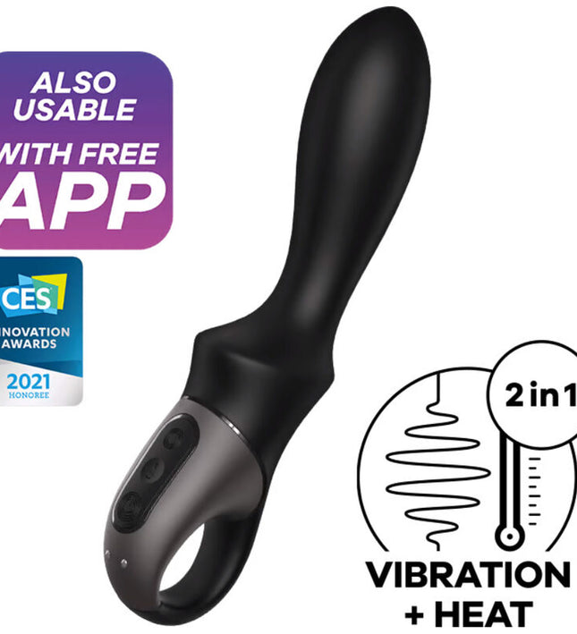 SATISFYER - HEAT CLIMAX ANAL VIBRATOR APP BLACK