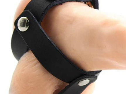 OHMAMA FETISH LEATHER BALL CAGE