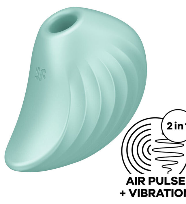 SATISFYER - PEARL DIVER AIR PULSE STIMULATOR & VIBRATOR GREEN