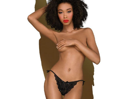 PENTHOUSE - TOO HOT TO BE REAL THONG BLACK L/XL