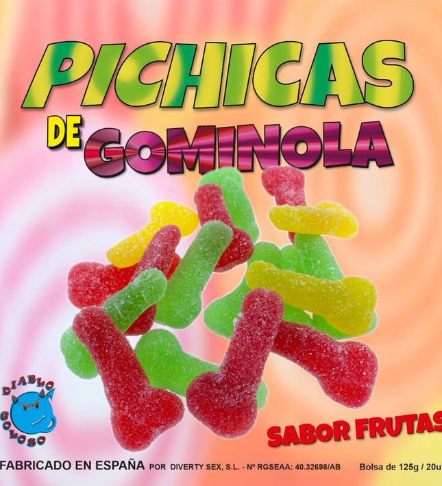DIABLO GOLOSO - FRUIT GUMMINOL PICHITAS WITH SUGAR