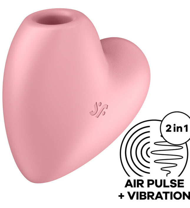 SATISFYER - CUTIE HEART AIR PULSE STIMULATOR & VIBRATOR BLUE