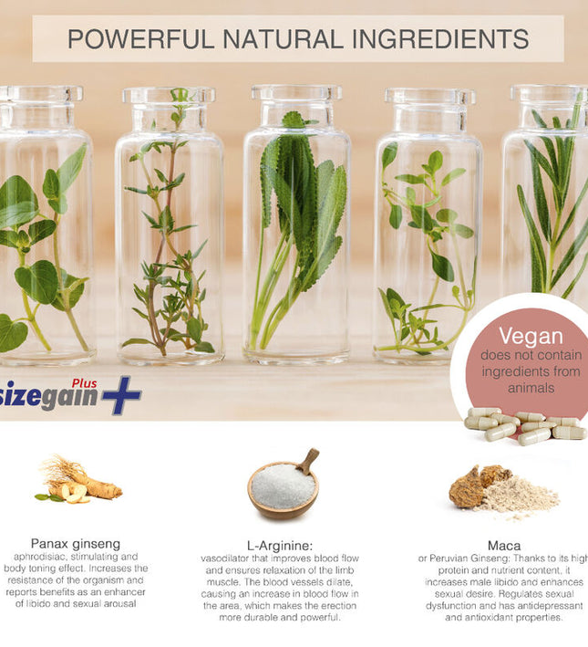 500 COSMETICS - SIZEGAIN PLUS PILLS TO ENLARGE THE PENIS