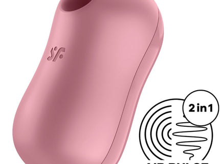 SATISFYER - COTTON CANDY AIR PULSE STIMULATOR & VIBRATOR PINK