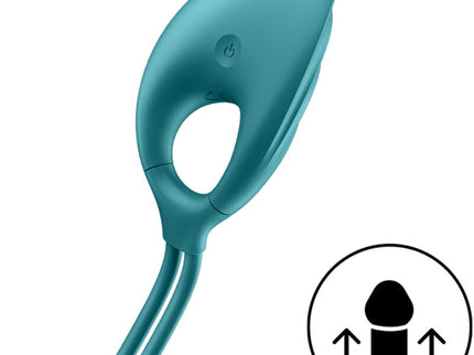 SATISFYER - SWORDSMAN RING VIBRATOR GREEN