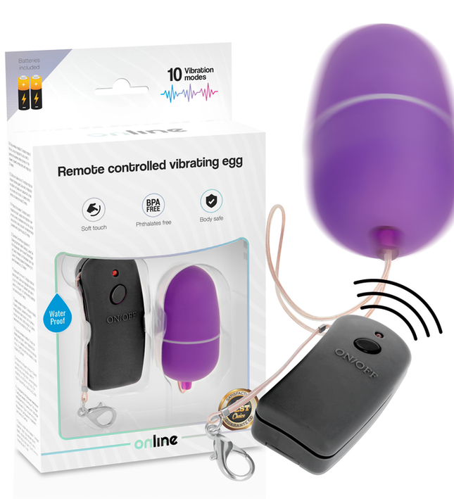 ONLINE - REMOTE CONTROLLED VIBRATING EGG PURPLE