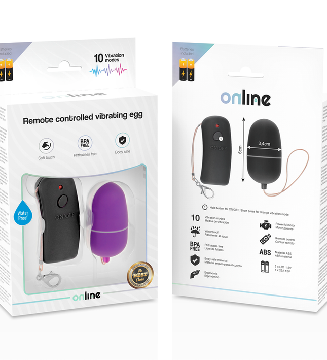 ONLINE - REMOTE CONTROLLED VIBRATING EGG PURPLE