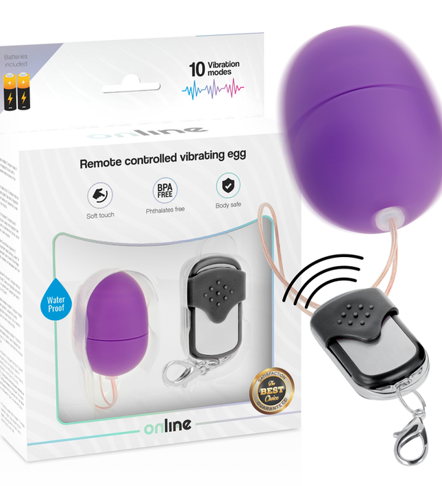 ONLINE - REMOTE CONTROL VIBRATING EGG S PURPLE