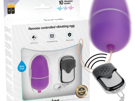 ONLINE - REMOTE CONTROL VIBRATING EGG M PURPLE