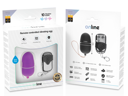 ONLINE - REMOTE CONTROL VIBRATING EGG M PURPLE