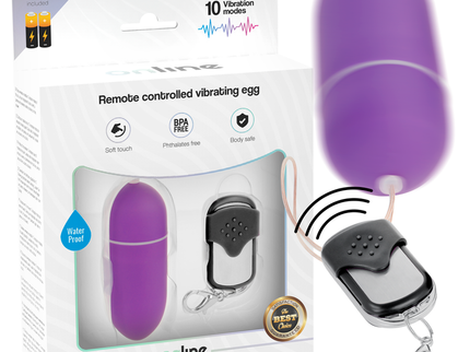 ONLINE - REMOTE CONTROL VIBRATING EGG L PURPLE