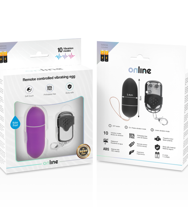 ONLINE - REMOTE CONTROL VIBRATING EGG L PURPLE