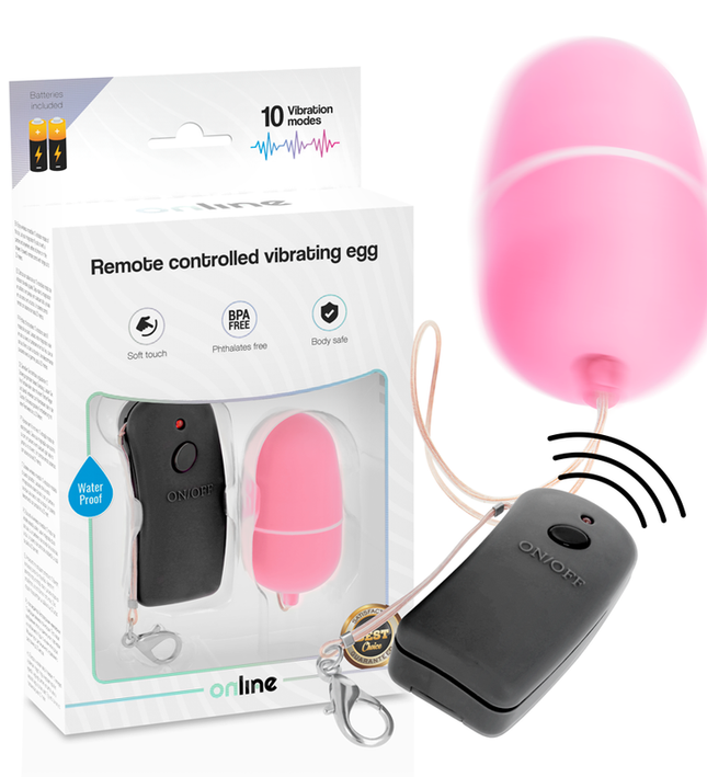 ONLINE - REMOTE CONTROLLED VIBRATING EGG PINK