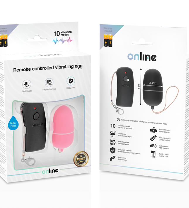 ONLINE - REMOTE CONTROLLED VIBRATING EGG PINK