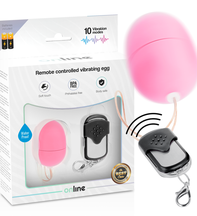 ONLINE - REMOTE CONTROL VIBRATING EGG S PINK