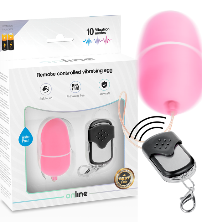 ONLINE - REMOTE CONTROL VIBRATING EGG M PINK