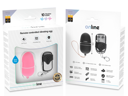 ONLINE - REMOTE CONTROL VIBRATING EGG M PINK