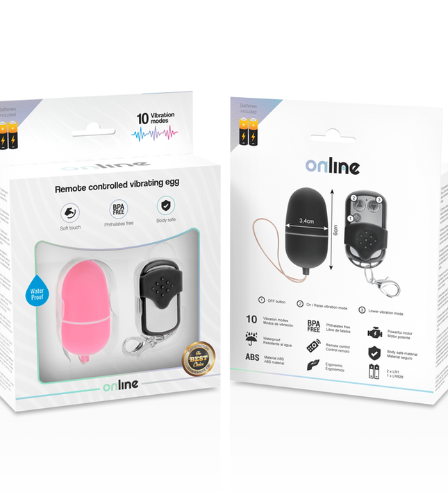ONLINE - REMOTE CONTROL VIBRATING EGG M PINK