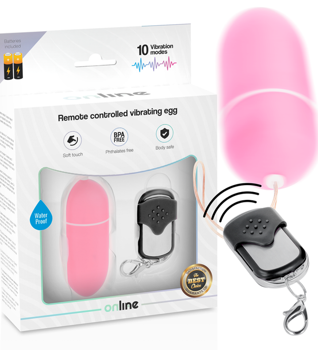 ONLINE - REMOTE CONTROL VIBRATING EGG L PINK