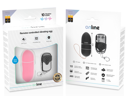 ONLINE - REMOTE CONTROL VIBRATING EGG L PINK