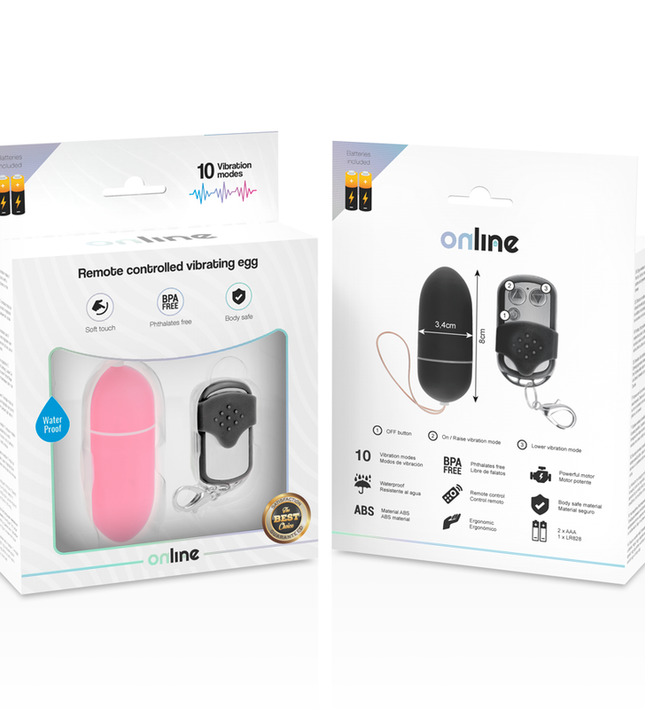 ONLINE - REMOTE CONTROL VIBRATING EGG L PINK