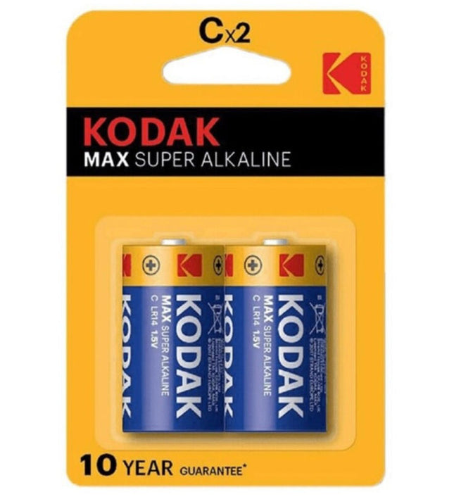 KODAK - MAX ALKALINE BATTERY C LR14 2 UNIT